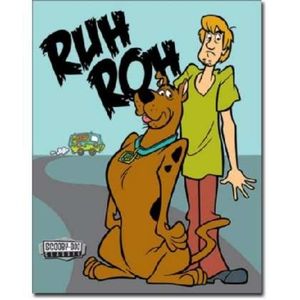 Scooby Doo Tin Sign "Ruh Roh" USA Made